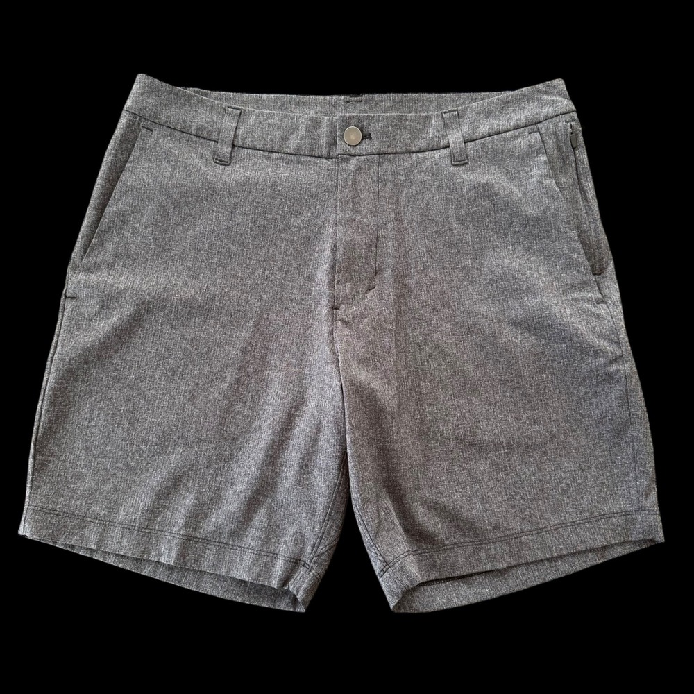 Lululemon Commission Short Classic Fit 7" Heathered Grey Mens 32 LM7ASSS
